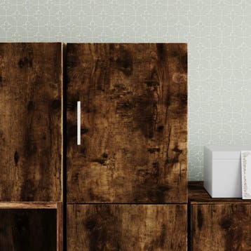 vidaXL Wandkast 30x42,5x40 cm bewerkt hout gerookt, Huis en Inrichting, Minder dan 50 cm, Verzenden, Nieuw, Minder dan 100 cm
