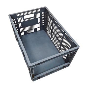 Magazijnbak, 600x400x320 mm, euronorm, grijs kunststof,, Gebruikt, 40 tot 60 cm, 50 tot 75 cm, Bak of Kist
