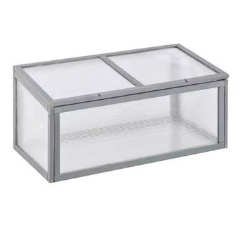 Mini Tuinkas Hout &amp; Polycarbonaat – 90 × 46 × 40 cm, Tuin en Terras, Kassen, Verzenden, Nieuw