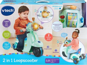 VTech 2 in 1 Loopscooter - Educatief Speelgoed - Ombouwen, Kinderen en Baby's, Ophalen of Verzenden, Nieuw