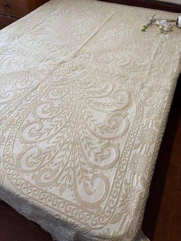 Bruidsdeken - Bedsprei - 250 cm - 225 cm - Handgemaakte, Antiek en Kunst