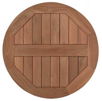 Tafelblad teakhout rond 50 cm en 3 cm dik, Ophalen of Verzenden, Nieuw in verpakking, Meubilair