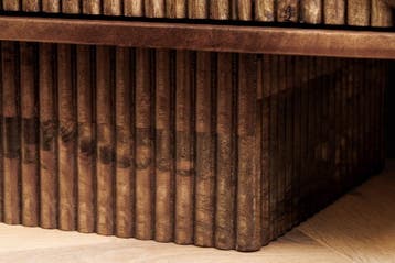 TV-paneel Art Deco 200 cm 3D mangohout bruin - 46805, Ophalen of Verzenden, Nieuw