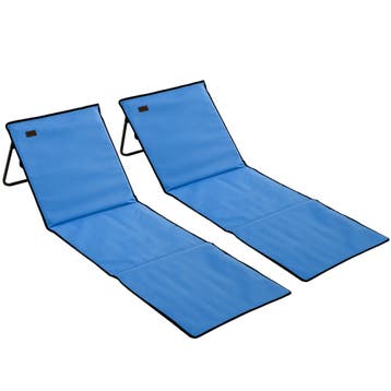Strandstoel, Opvouwbaar, Verstelbare Rugleuning, Zijtas, Zac, Verzenden, Nieuw
