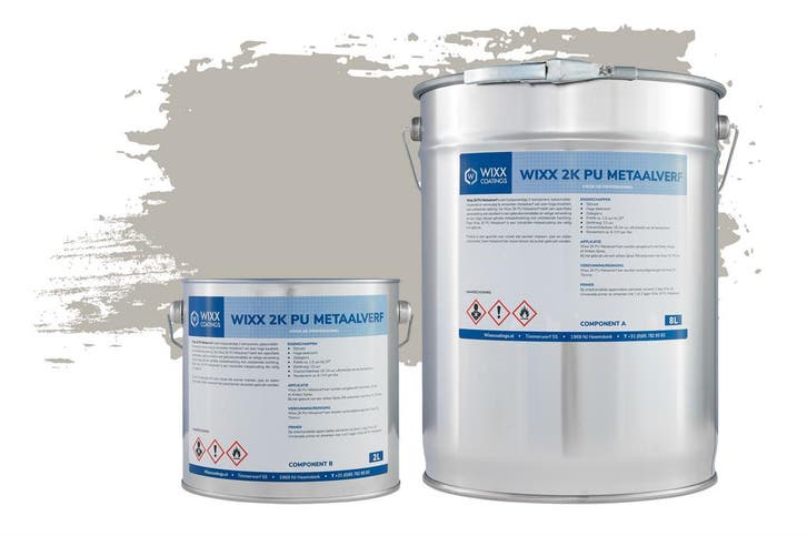 Wixx 2K PU Metaalverf RAL 7044 | Zijdegrijs 5L, Doe-het-zelf en Verbouw, Verf, Beits en Lak, Verf, Grijs, Nieuw, Minder dan 5 liter