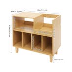 Platenspeler Standaard 6 Vakken Vinyl Opbergkast Meubel, Verzenden, Nieuw