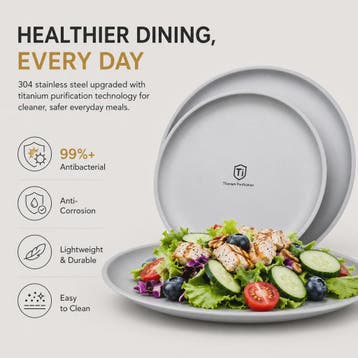 Titanium RVS Camping Borden Set - Lichtgewicht, Hygiënisch &, Verzenden, Nieuw