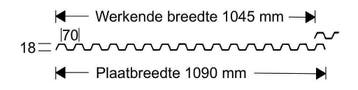 PVC damwandplaat | Dakplaat | 70/18 | 1,2 mm | Helder, Verzenden, Nieuw, Overige materialen, Minder dan 20 mm