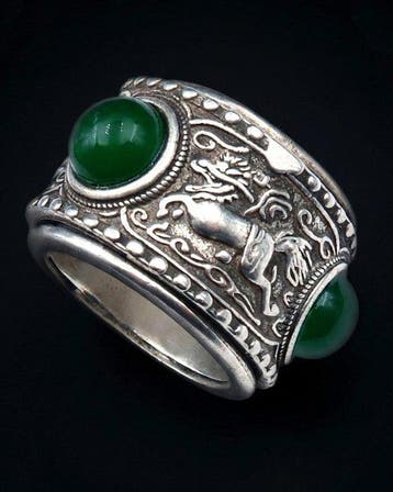 De Ring van de Drie Grommen – Duimring met Qilin-kracht –