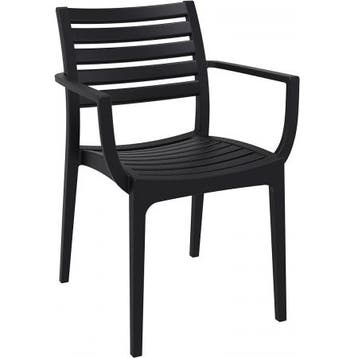 (MDK-106813) Siesta Artemis kantinestoel zwart, Huis en Inrichting, Ophalen of Verzenden, Nieuw, Zwart