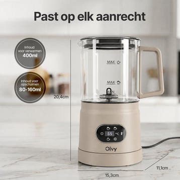 Melkopschuimer Glas - Elektrische Melkopschuimer 500W - 4-in, Verzenden, Zo goed als nieuw