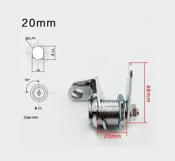 Lockerslot met oogsluiting - geschikt voor hangslot - 20 MM, Ophalen of Verzenden, Nieuw, IJzer, Slot