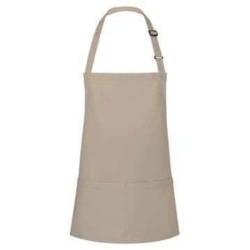 GGM Gastro | KARLOWSKY | Slabbenschort Kort Basic - Zand |, Verzenden, Nieuw, Overige kleuren, Schort