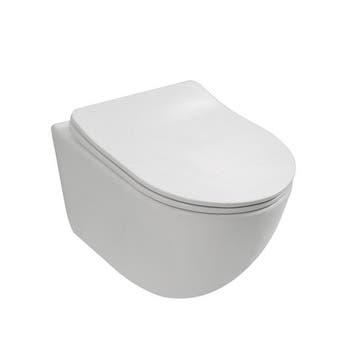 SALE - Ravius 53 - Glans wit - Toiletpot met zitting -, Ophalen of Verzenden, Nieuw