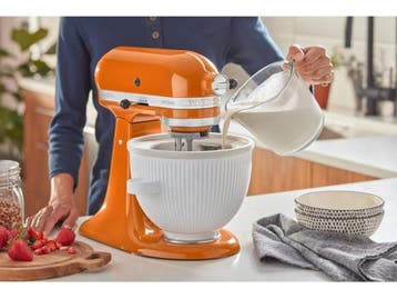 KitchenAid 5KSMICM - Roomijsmaker - 1,9 liter - Wit, Huis en Inrichting, Verzenden, Nieuw
