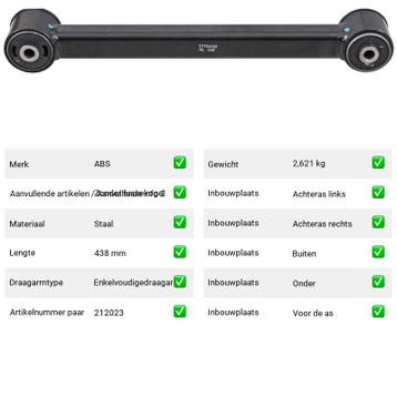 Draagarm Jeep Commander 3.7 V6 4x4 (XK, XH) Van 2005-09 tot, Verzenden, Nieuw, Jeep
