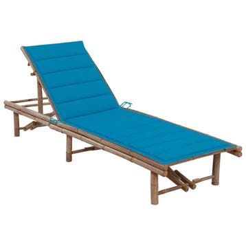 vidaXL Ligbed met kussen bamboe, Tuin en Terras, Ligbedden, Verzenden, Nieuw