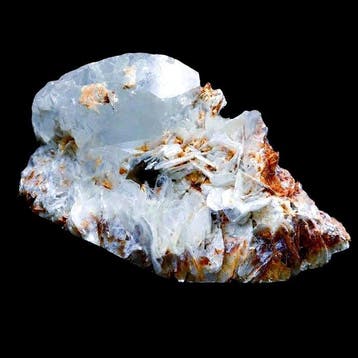 aquamarijn Kristal op matrix - Hoogte: 3.8 cm - Breedte: 7.3