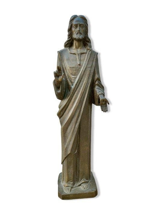 Fracaro - Beeld, Gesù Cristo - 80 cm - Brons, Antiek en Kunst, Kunst | Niet-Westerse kunst