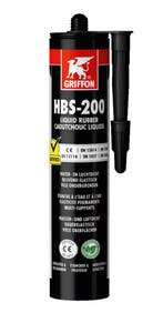 Griffon hbs 200 liquid rubber 310 gr, zwart, koker, Verzenden, Nieuw