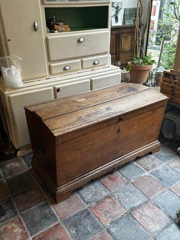 Kist - Hout, Metaal - Mooie houten antieke kist