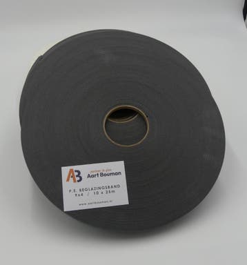 Glasband | 9 x 4 | zwart | 25 meter, Ophalen of Verzenden, Nieuw