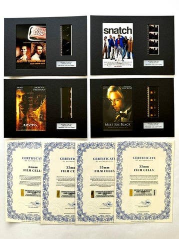 Brad Pitt – Rare Set of 4 Mounted 35mm Film Cells –, Verzamelen, Nieuw