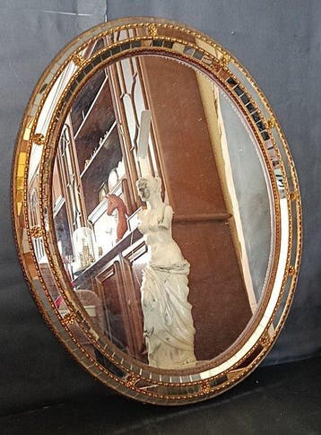 Wandspiegel - Glas, Brons - Venetiaanse spiegel, Antiek en Kunst