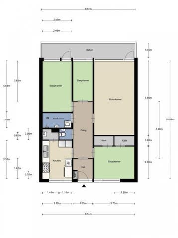 Te Huur 4 kamer Appartement Leimuidenplaats In Arnhem, Huizen en Kamers, Gelderland, Direct bij eigenaar, Appartement, Arnhem