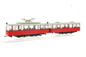 Liliput H0 - Modeltram (1) - Tweedelige tram rood/wit, Nieuw