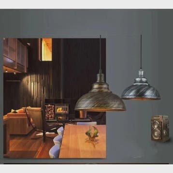 Vintage Retro Hanglamp met E27 Fitting - Industriële Sfeer v, Verzenden, Nieuw