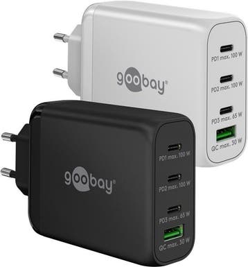USB-C™ PD GaN Multiport Snellader (100 W)-Zwart, Ophalen of Verzenden, Nieuw
