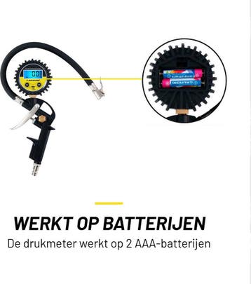 Dunlop Digitale Drukmeter - Meet in PSI/BAR/KPA/KG -, Ophalen of Verzenden, Zo goed als nieuw