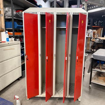 4-deurs SONO lockerkast met schade - 206x120x55 cm, Huis en Inrichting, Ophalen of Verzenden, Nieuw
