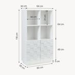Commode Bopibobro 118x64x30 cm wit [en.casa], Verzenden, Nieuw