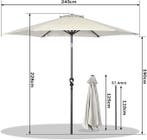 2dekans | Angel Living Parasol - Ø250 cm - Kantelbaar -, Ophalen of Verzenden, Zo goed als nieuw