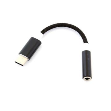 USB-C adapter - naar mini jack - Zwart, Ophalen of Verzenden, Nieuw