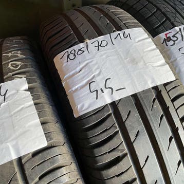 2 x Continental EcoContact 3 185-70-14 Zomerbanden 5,5mm, Auto-onderdelen, Banden en Velgen, 14 inch, Gebruikt, Band(en), Personenwagen