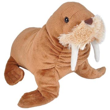 Wild Republic walrus knuffel - pluche - bruin - 27 cm, Verzenden, Nieuw