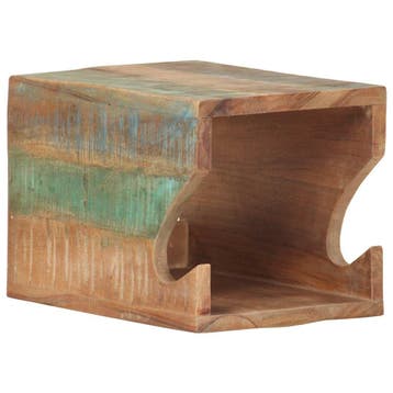 vidaXL Wandfietsenrek 35x25x25 cm massief gerecycled hout, Verzenden, Nieuw