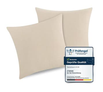 ATsense Set van 2 Kussenslopen 80x80 cm - 100% Gewassen K..., Huis en Inrichting, Verzenden, Nieuw