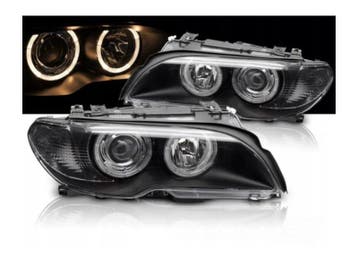 Xenon koplampen Angel Eyes Black geschikt voor BMW E46, Verzenden, Nieuw, BMW