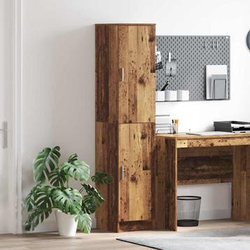 vidaXL buffetkast Oudhout 35 x 39 x 168 cm, Minder dan 50 cm, Verzenden, Nieuw, Minder dan 100 cm