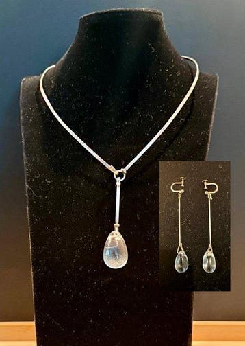 Vivianna Torun Bülow-Hübe - Ketting met hanger Zilver Quartz, Sieraden, Tassen en Uiterlijk, Antieke sieraden