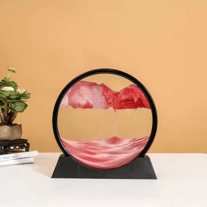 3D Bewegend Zandkunst Schilderij Ronde Glazen Sandscape, Zakelijke goederen, Kantoor en Winkelinrichting | Kantoorartikelen, Nieuw in verpakking