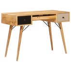 vidaXL Schrijfbureau Bruin 110 x 55 x 76 cm Massief Mango, Huis en Inrichting, Bureaus, Verzenden, Nieuw