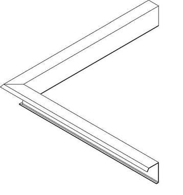 Roval Duplotrim bovenprofiel binnenhoek 100mm, Ophalen of Verzenden, Nieuw