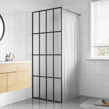 vidaXL Inloopdouchewand 90x195 cm mat gehard glas, Verzenden, Nieuw