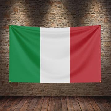 Italiaanse Vlag Wanddecoratie - Enkelzijdig Bedrukt, Verzenden, Nieuw