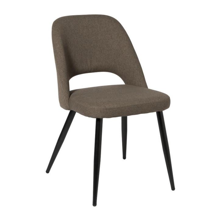Eetkamerstoel Leonardo - bruin - 82.5x61.5x48.5 cm, Huis en Inrichting, Stoelen, Verzenden